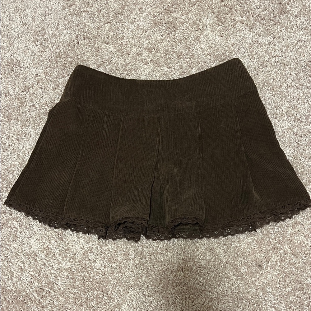 Women's Brown Corduroy Skirt